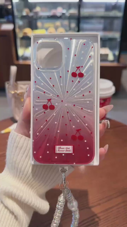 【West lsland 】Cherry gradient mobile phone case