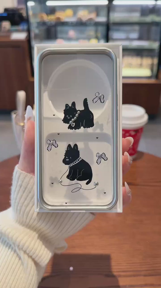 【West lsland 】 black dog  iPhone case